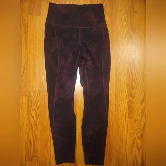 Lululemon Align HR Leggings With Pockets 25" W5DSRS 6 Diamond Dye Cassis Black - Picture 1 of 15